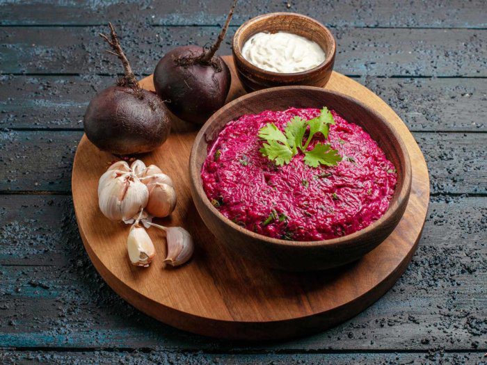 Rezept: Cannabis CBD Geröstete Rote Beete Hummus Bild