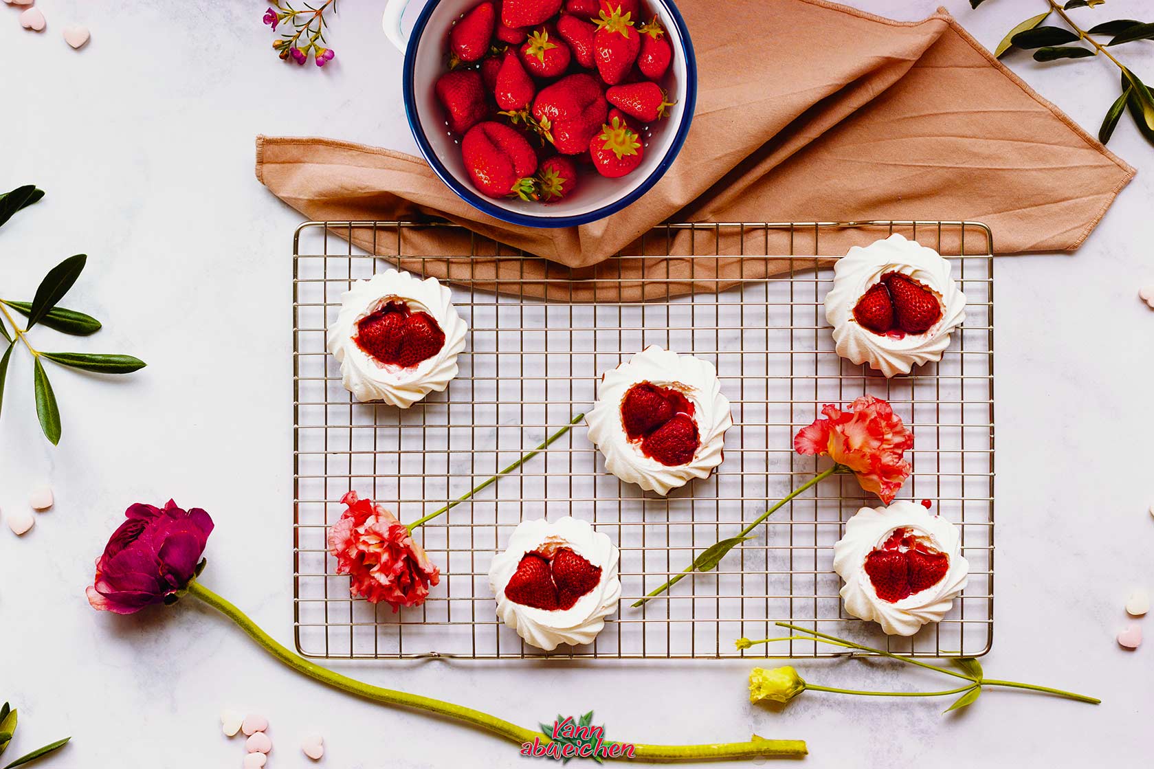 Rezept: Cannabis Cbd Erdbeer Pavlova Bild